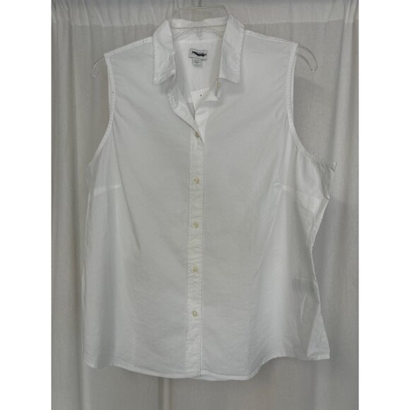 J Crew Factory Sleeveless cotton poplin shirt in signature fit, AP140 Size XXL - Picture 1 of 6